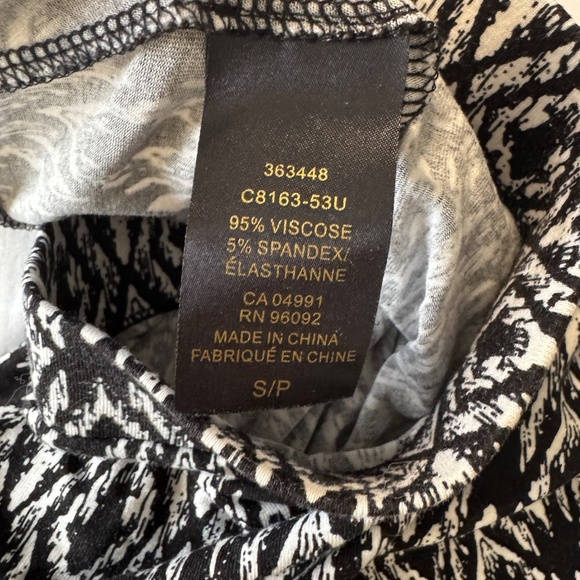 Dalia Women's Small Pull-On Aztec Maxi Skirt Elastic Waist Full Length B & W - Picture 5 of 11